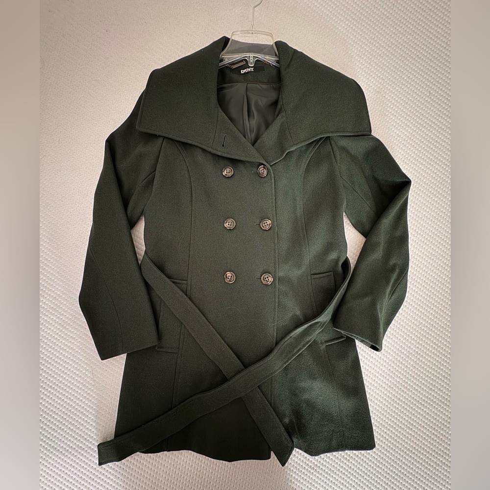 DKNY Dark Green Peacoat
